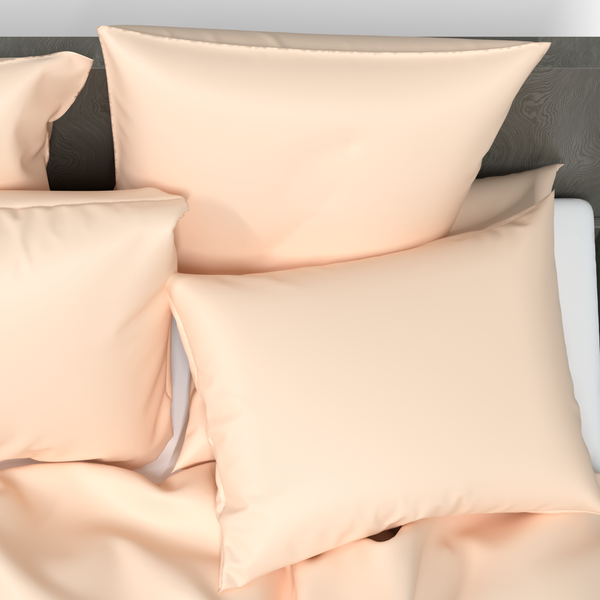 Handgefertigter luxuriöser Premium-Baumwollsatin-Kissenbezug | Ecru