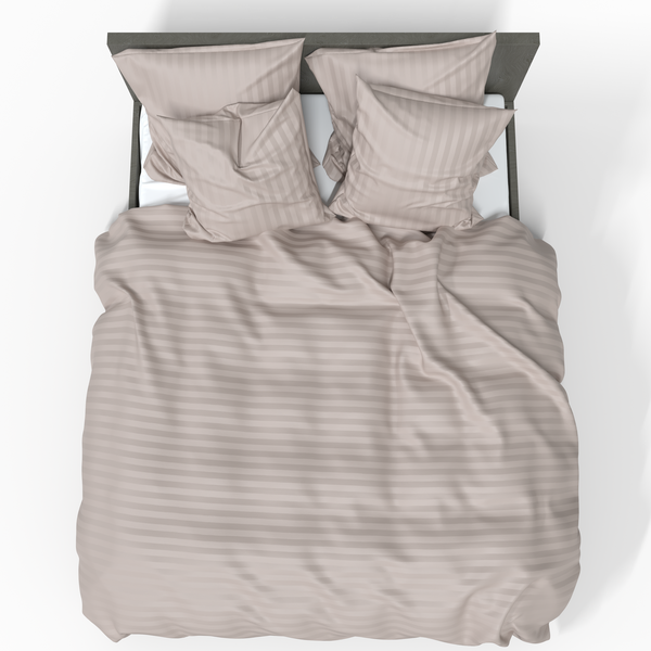Handgefertigtes Premium-Satin-Canvas-Baumwoll-Duvet-Bezug | Mushroom