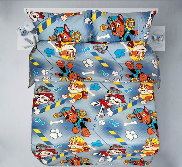 Paskutiniai vienetai rankų darbo medvilninio patalynės komplekto | PAW Patrol Action