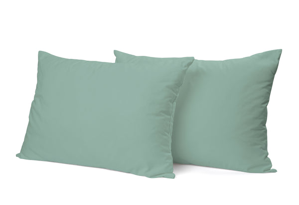 Handgefertigter luxuriöser Premium-Baumwollsatin-Kissenbezug | Blue Surf