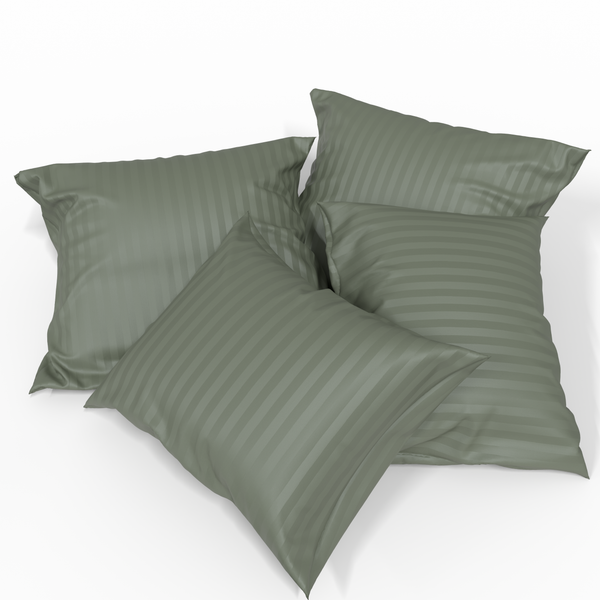Handgefertigtes Premium-Satin-Canvas-Baumwoll-Kissenbezug | Olivine