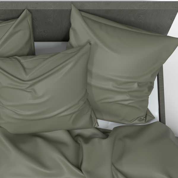 Handgefertigter luxuriöser Premium-Baumwollsatin-Kissenbezug | Burnt olive