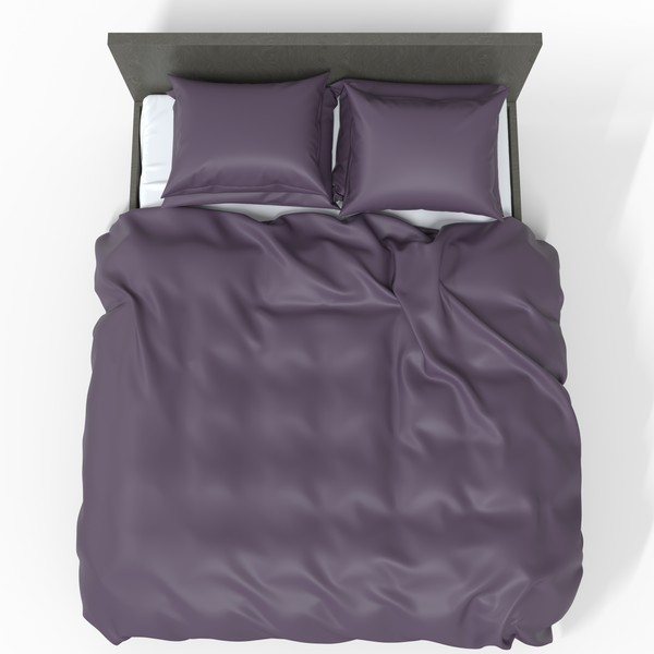 Handgefertigter luxuriöser Premium-Baumwollsatin-Deckenbezug | Vintage violet