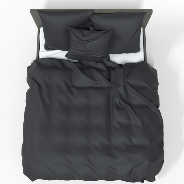 Handmade Luxury Premium Satin Cotton Bedding Set | Black Beauty