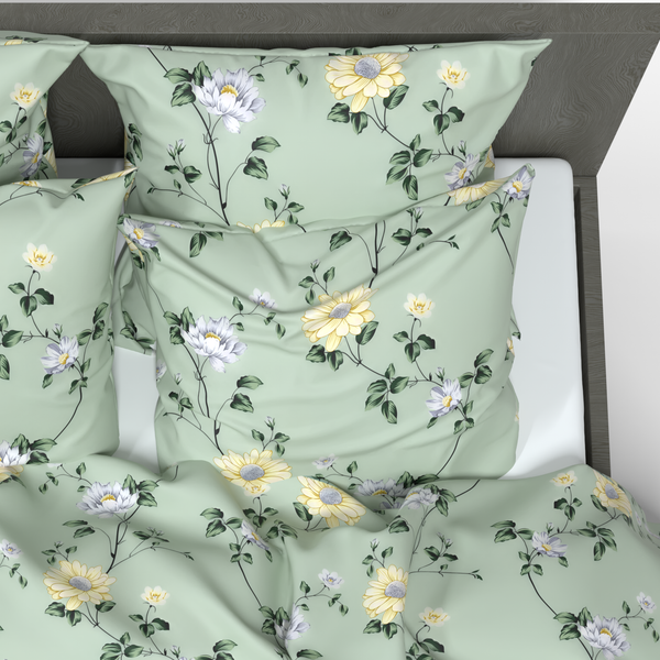 Handgefertigter luxuriöser Deluxe-Baumwollsatin-Kissenbezug | Florence