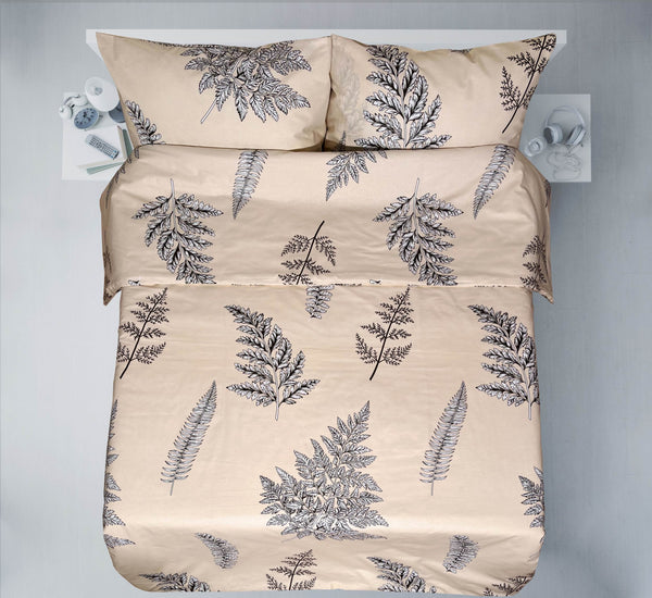 Paskutiniai vienetai rankų darbo medvilninio patalynės komplekto | Sandalwood Fern