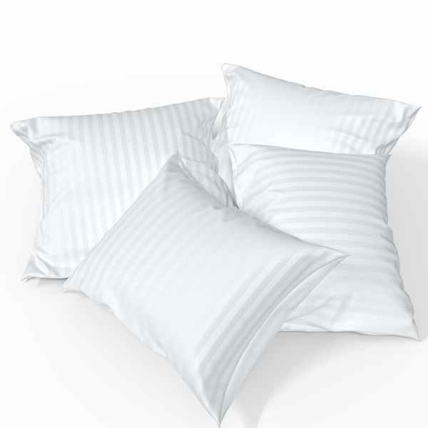 Handgefertigtes Premium-Satin-Canvas-Baumwoll-Kissenbezug | White
